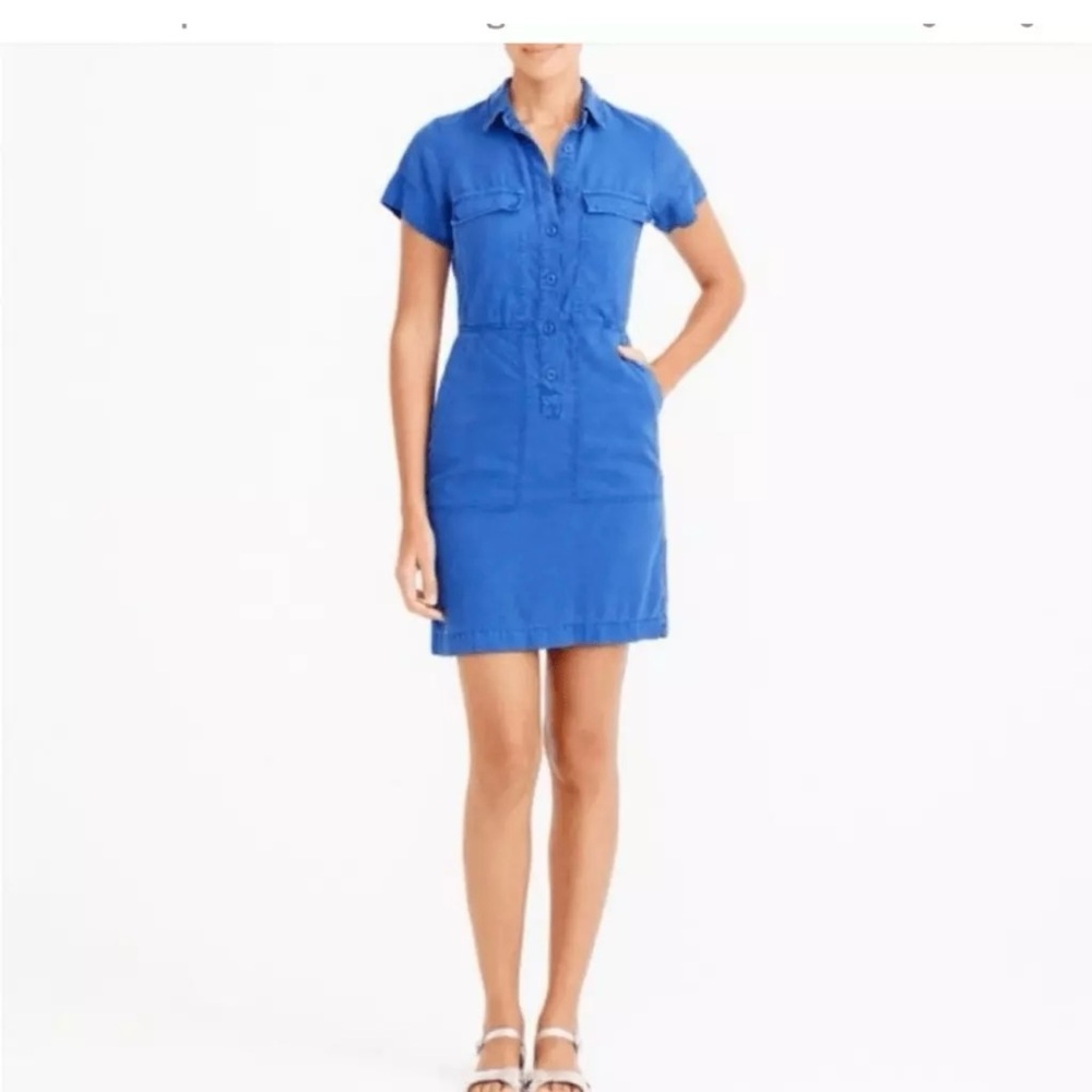 J Crew Drapey Oxford Dress
